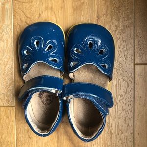 Livie & Luca Blue Petal Mary Janes